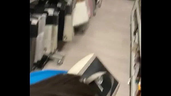 Stupid wife sucking dick in store like a whore