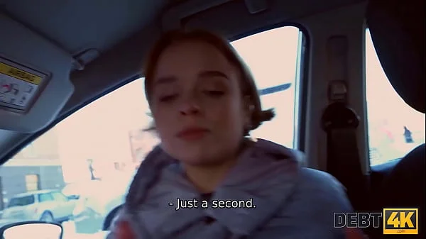 DEBT4k. Collector enjoys blowjob in car before tasting debtors pussy