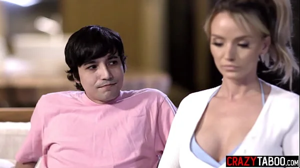 Big tits MILF stepmom Pristine Edge fucks big cock stepson and enjoyed his big hard dick