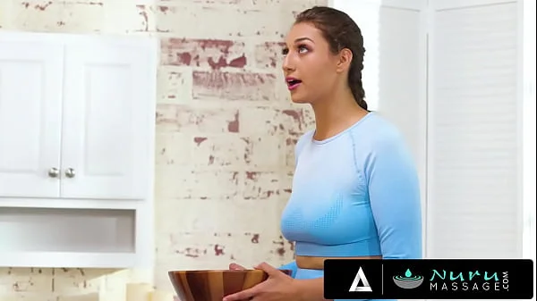 NURU MASSAGE - Horny Busty Masseuse Bella Rolland Pays Her Pervert Landlord's Rent With Her Pussy