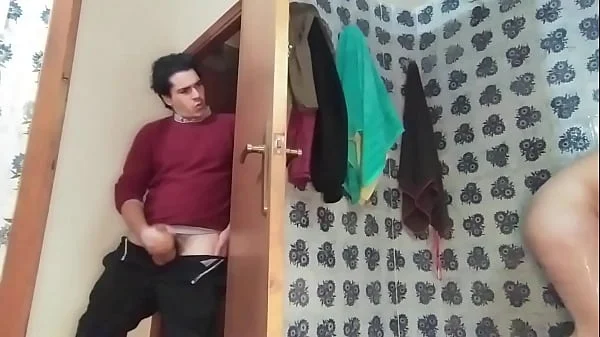 I catch my stepsister naked in the shower and she invites me to fuck