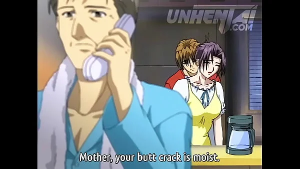 STEPMOM being TOUCHED while she TALKS to her HUSBAND — Uncensored Hentai   Subtitles