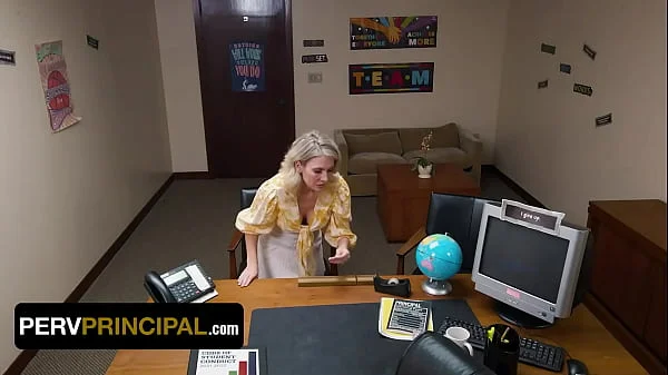 Big Titted StepMom Gigi Dior Bends Over The Teacher's Desk To Save Her StepSon - Perv Principal