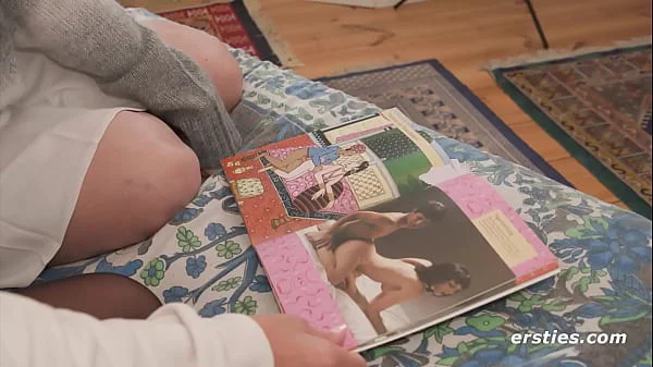 Ersties: Lesbian Hotties Look at The Kama Sutra Before Pleasuring Each Other