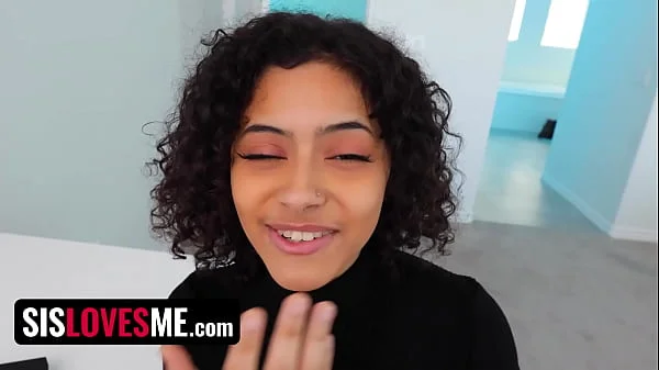 StepSis Dani Diaz Lets Her Perv StepBro Cum On Her Tight Black Pussy - SisLovesMe