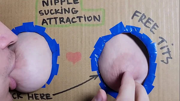 Glory hole nipple sucking and licking