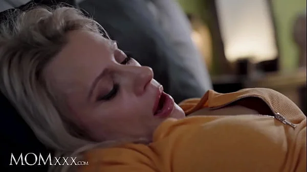 MOMxxx Brittany Bardot hot FFM threesome squirting on BBC with pretty small tits black girl