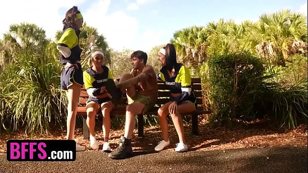 Attractive BFFS Chloe Temple, Aubry Babcock & Sawyer Cassidy Get Protein Shot After Workout - BFFS