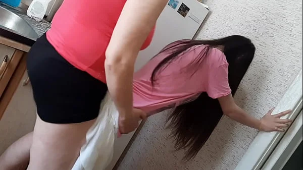 I fucked the housekeeper in the kitchen while my parents were in the other room - Girls fly orgasm