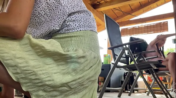 No Panties Party Girls having a BBQ Day Outdoors with their BFF to show legs and Pussy under Skirts