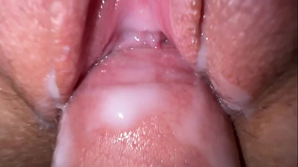 This pussy gets wet from the first touch, Extreme close up creamy fuck
