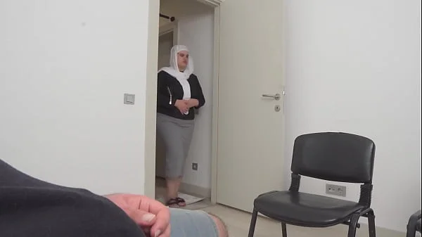 I'm taking a risk and pull out my cock on a Public waiting room - Watch the woman's reaction.