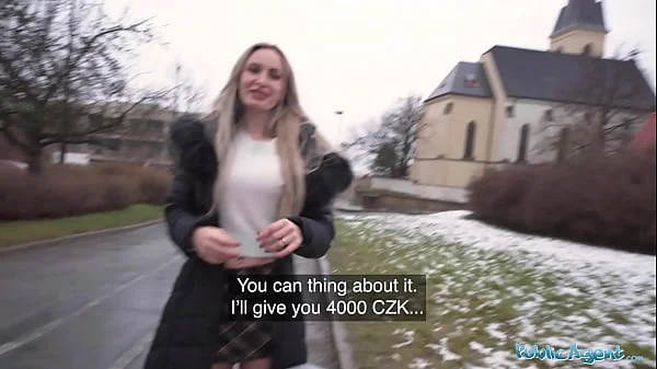 Public Agent Married blonde babe has sex with a stranger with a huge fat cock