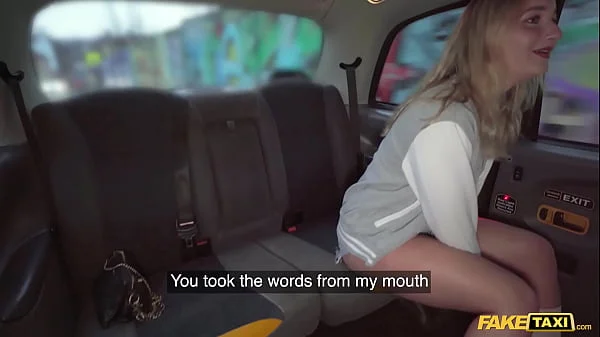 Fake Taxi Blonde French babe swallows every drop of cum from a big cock