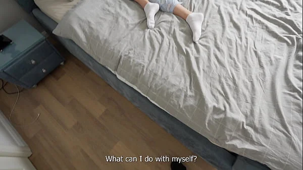 Stepson caught his stepmother watching porn and fucked her then cumming inside pussy