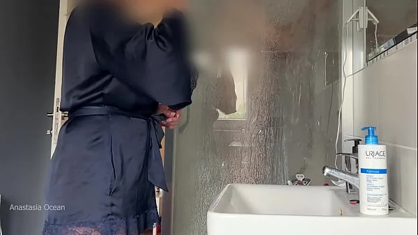 My husband started jerking to my stepmom when she caught him taking a shower.