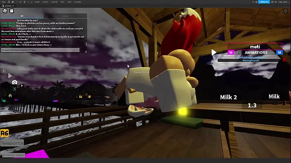 Femboy cat pegging bisexual female bunny in a Roblox Studio collab project