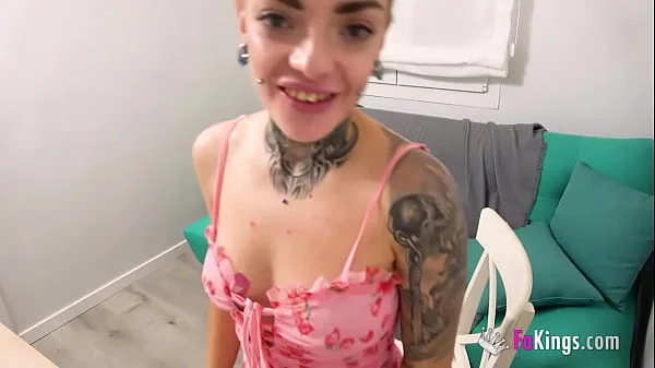 Alternative Spanish girl Lady Medusa makes her porn debut by banging her coach!