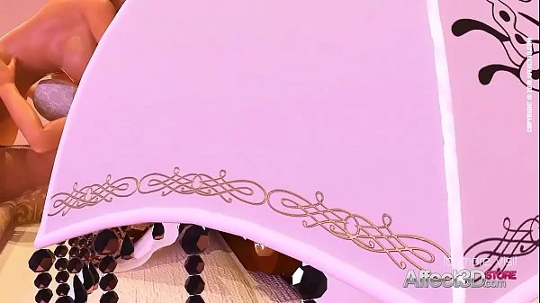 3D animation futanari lesbian sex in a luxury bedroom