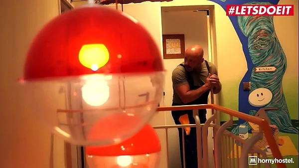 LETSDOEIT - Hostel Janitor Pussy Lick And Fucks Hard A Big Tits Teen Babe - Darcia Lee