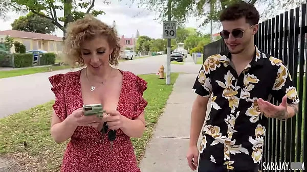 Curvy Cougar Sara Jay Fucked By Big Dick Young Stud!