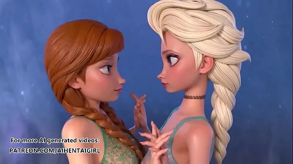 Frozen Ana and Elsa cosplay | Uncensored Hentai AI generated