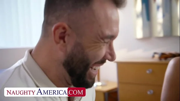 Fit and limber hottie, Briana Moon, spreads her legs wide open for her friend's husband cock