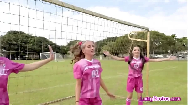 Squirting foursome fuck relaxation after soccer drill