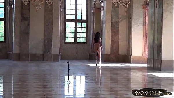 Ewa Sonnet Naked in a Monastery Colorful Version HD Full Frontal and Back Nude Walking Video