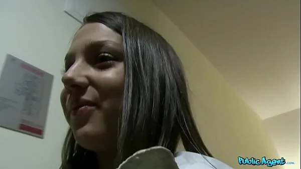 PublicAgent - teen college babe with tight petite body experiences her first huge cock in hotel room