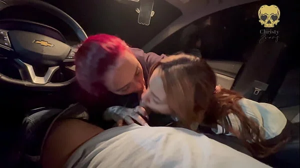 My friend and I played with my boss's cock in his car