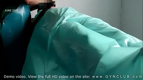 Exelent orgasm on gyno chair