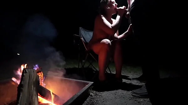 Naked in the Forest Sucking Cock