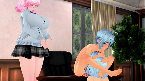 Secrossphere - Harem and Blue-Haired Girl Sex [3D Hentai, 4K, 60FPS, Uncensored]