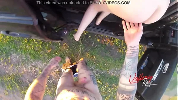 public sex in the car with a stranger / spy camera