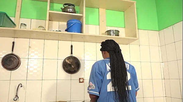 Like waking up in the morning with my very horny neighbor, we fuck standing in the kitchen at the beginning like in a film in Cameroon in black Africa