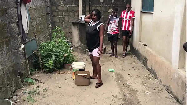 TWO FRIENDS GANGBANG A HOUSE HELP OUTDOOR. A PLAN MAPPED OUT BY THE TWO FRIENDS ON THE GIRL.