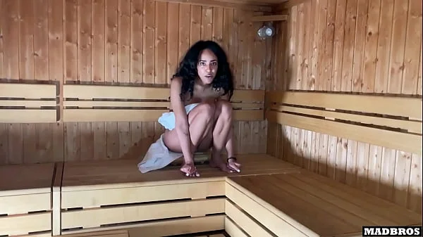 A Pretty Dominican Girl Caught And Fucked in A Sauna While Her Brother Is Busy !!!