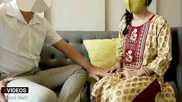 Indian Poor Little Maid ,Saanvi Bahl worked at the Office before Her Boss Fucked