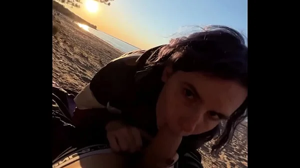 Blowjob on the beach