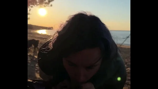 Blowjob on the beach