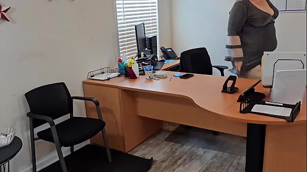 Big ass female boss let janitor took her panty off and eat her pussy