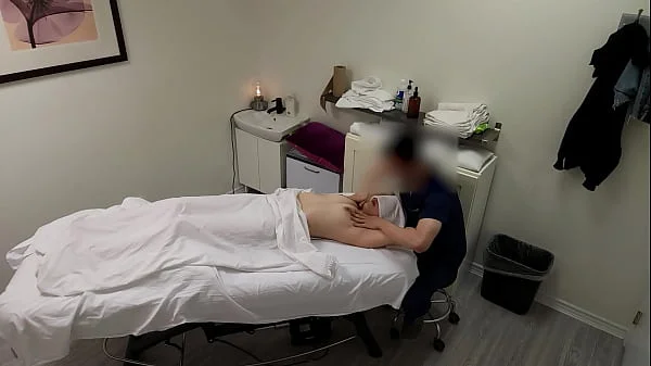 A gorgeous Japanese waitress who was like no, no, no, I have a boyfriend when her massage therapist was about to fuck her pussy, but she finished her massage with a big smile on her face