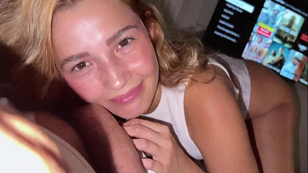 While Agatha Vega relaxes she can't resist giving a juicy blowjob and licking Christian Clay's cum - FREE VERSION