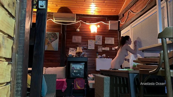 I met delivery guy naked. He asked me to touch my boobs and i let him do it.