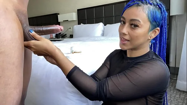 Sloppy blowjob by Blue hair throatgoat