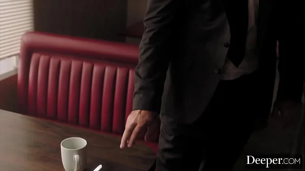 Deeper. Submissive Beauty Chanel Camryn Worships Her Dom's Cock In Restaurant