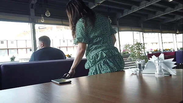 My Wonderful Stepsis lost the bet and has to show her pussy on public : in the restaurant and on the street