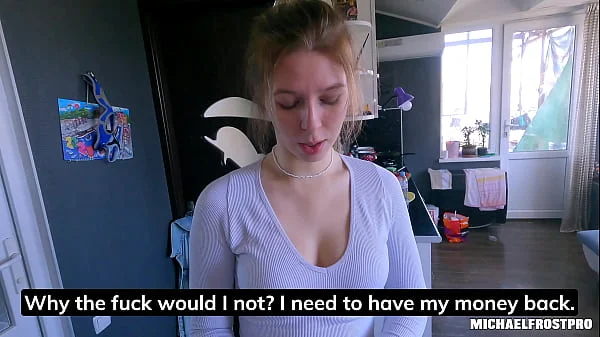 The useless cleaner pays for the fuck-up with her pussy!