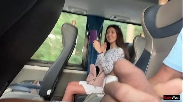 Public Dick Flashing - Risky Handjob in Public Bus Full of People until he CUM